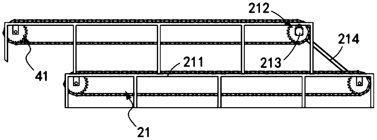 Pole plate group continuous slot entering device for lead-acid storage battery