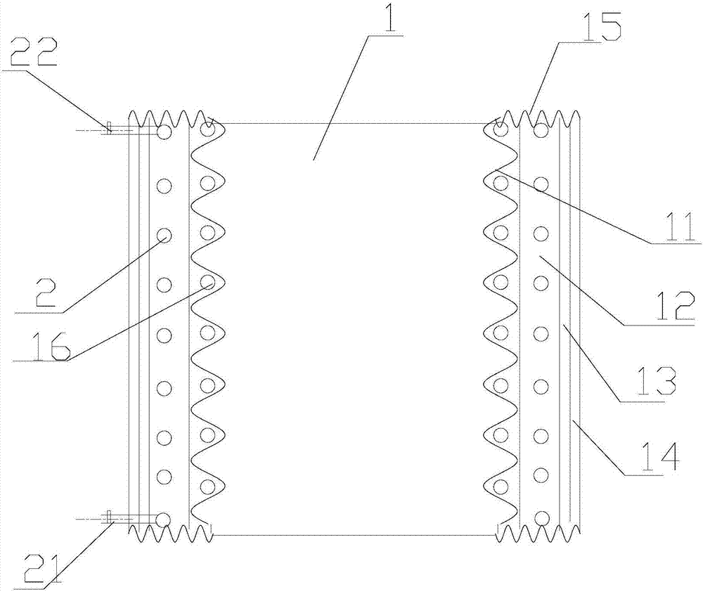 Long-service-life waste heat recovery apparatus for coke oven waste flue gas