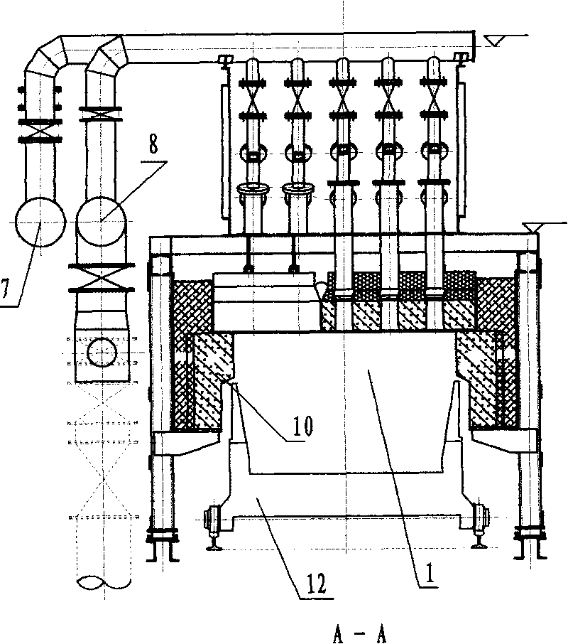 Single preheating, sintering, igniting and heat insulating furnace