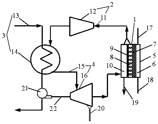 A compressed steam capillary drive seawater desalination system