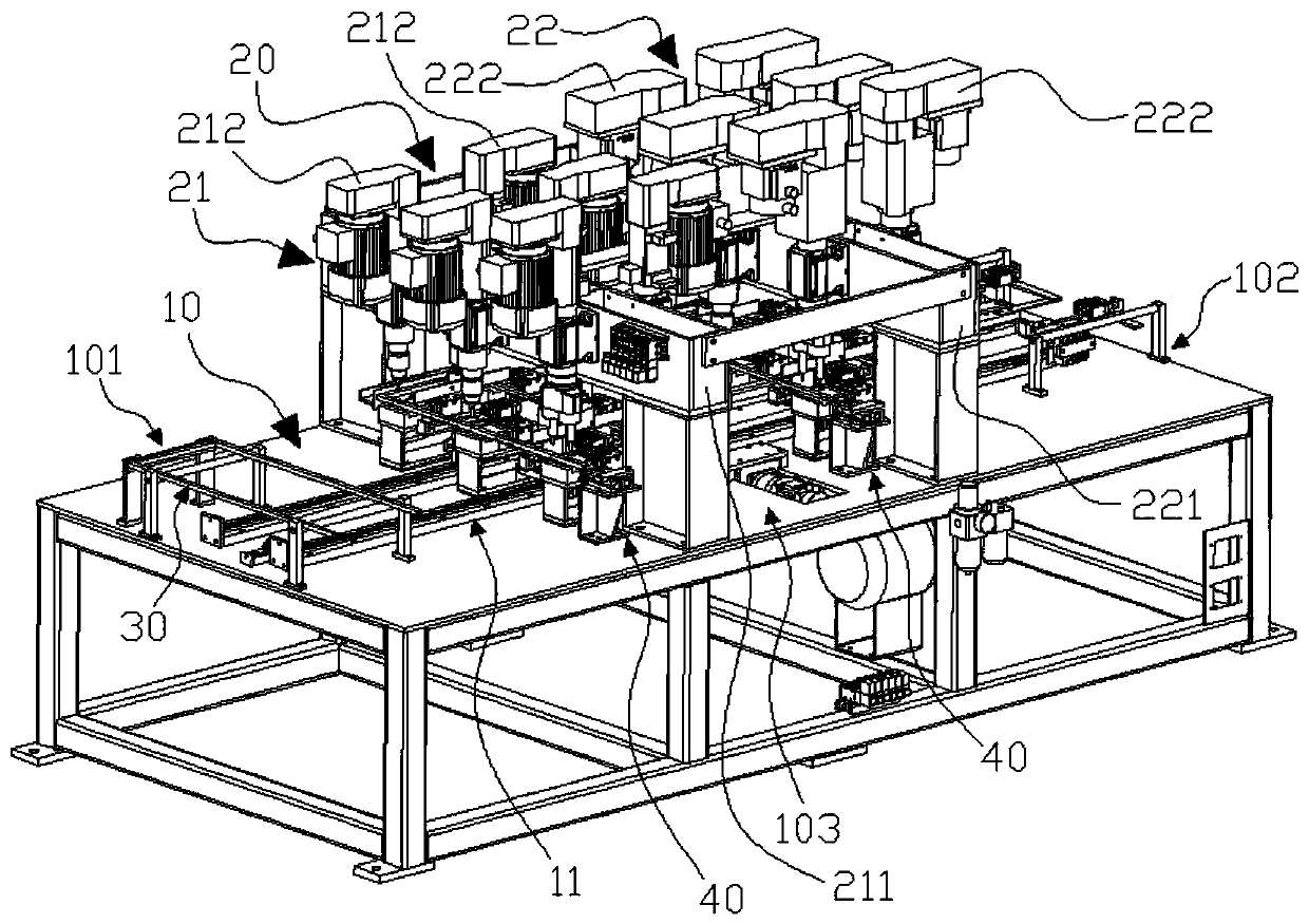 Frame drilling and tapping multi-functional composite device and frame drilling and tapping method