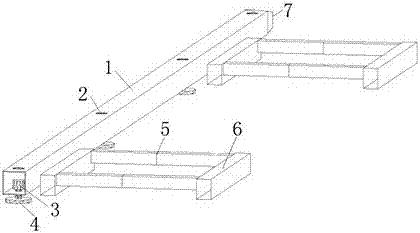 Auxiliary system for interlocking segment large-area paving and achieving method of auxiliary system