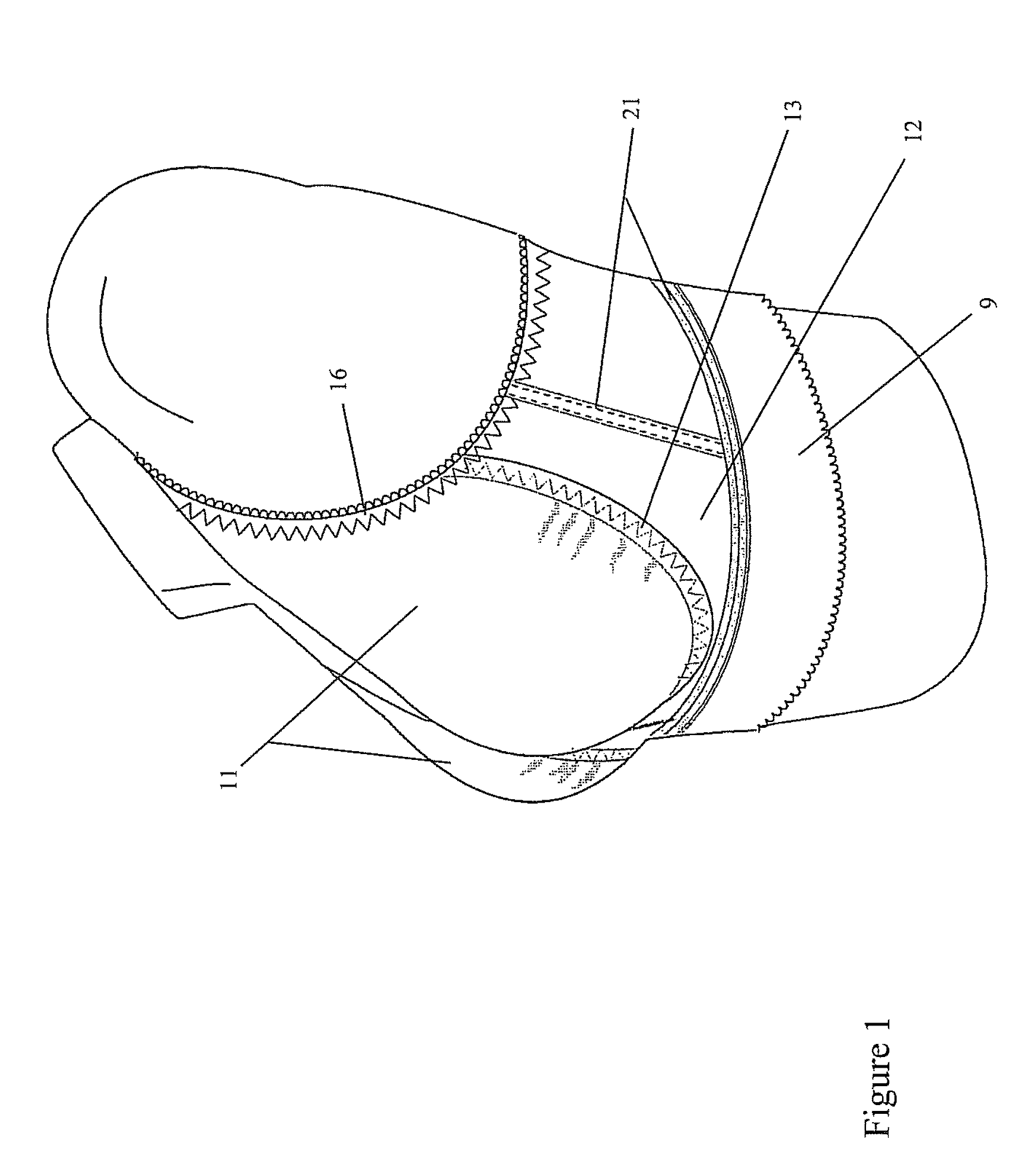 Elastic reinforced inframammary curve bra