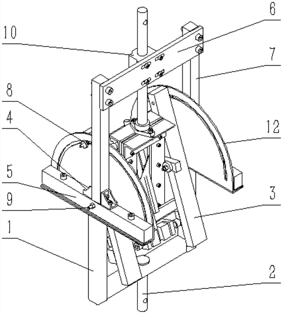 A cutting test device for hard branch grafted seedlings of forest fruit based on cutting and sliding cutting