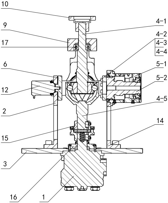 Robot wrist unit driven by hydraulic actuator