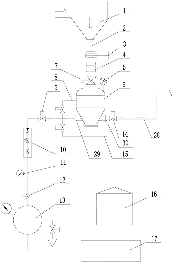 Pneumatic calcium hydroxide conveying system