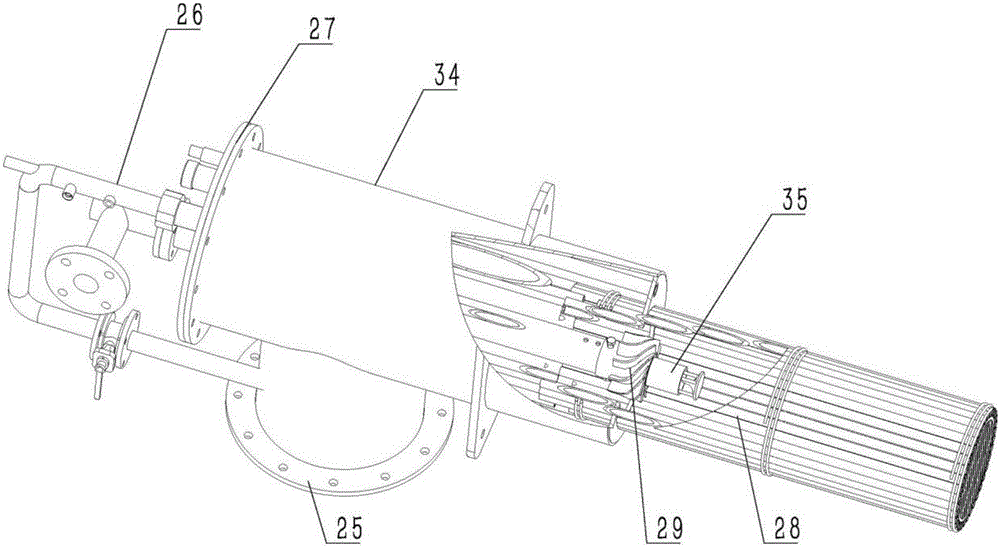 Flue gas and air premixing pipe bundle self-cooling low-nitrogen combustion device and combustion method thereof