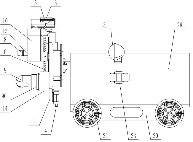 Pipeline robot for oil and gas pipelines and pipeline defect detection and repair method