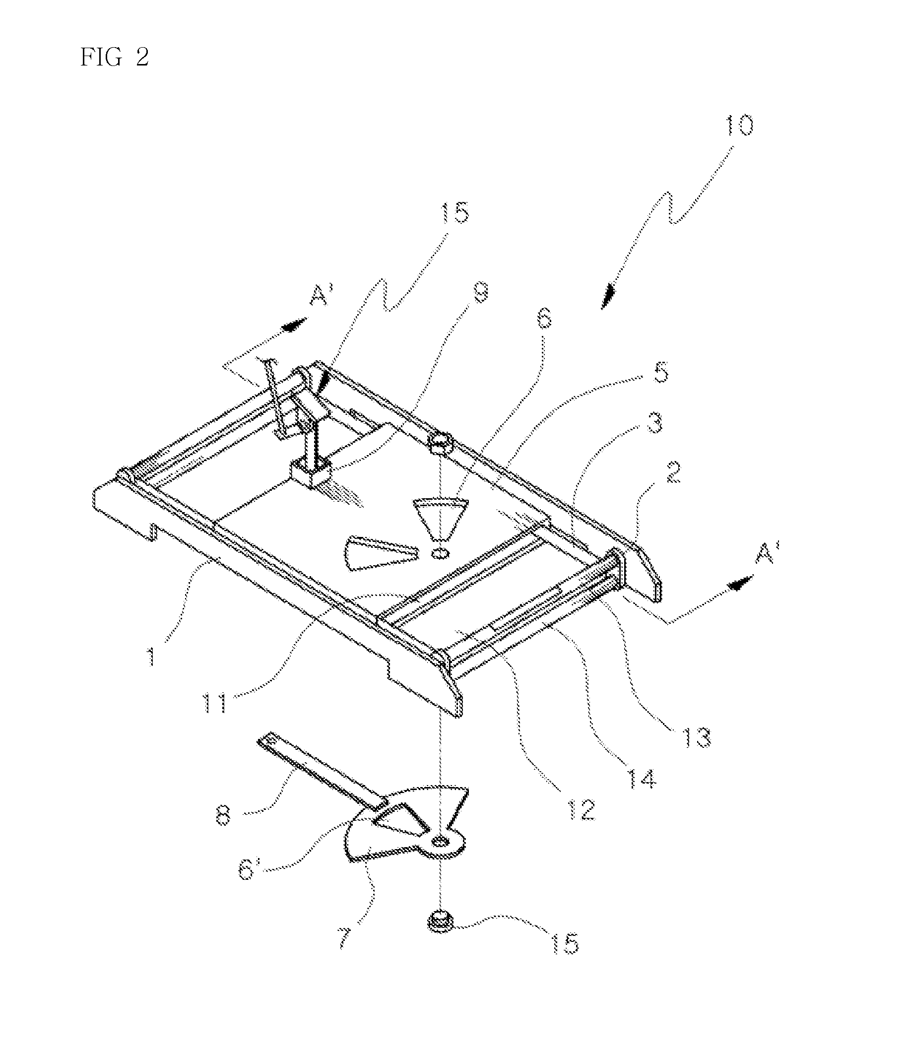 Double feed spreader having two dispensing holes