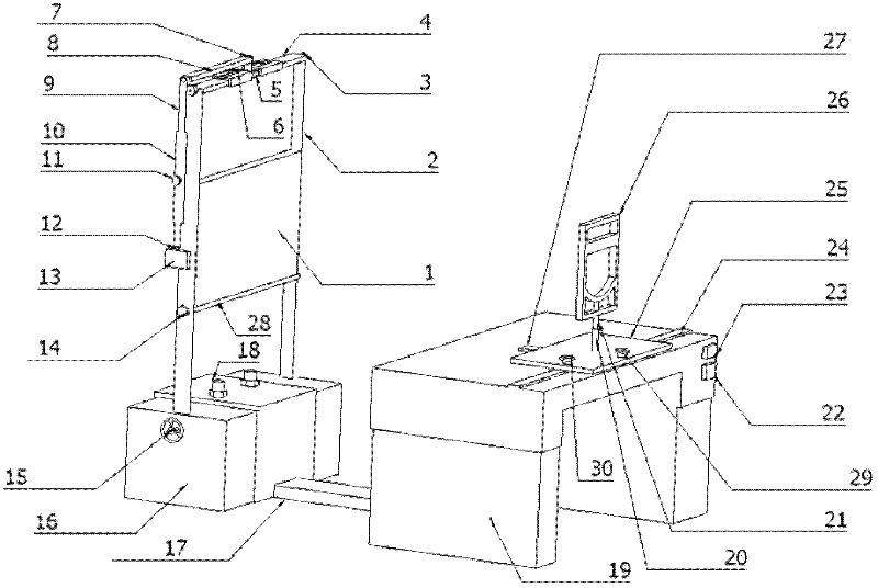 Self-correction area array source visual field measuring instrument