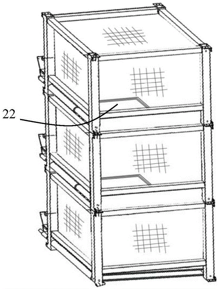 Unitized combined and assembled type egg welfare breeding cage