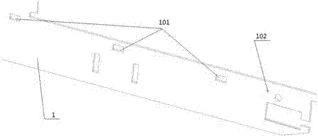 Paving machine conveying protection device easy to assemble