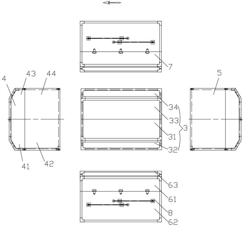 Square cabin capable of automatically and fully unfolding five surfaces and quickly preserving heat