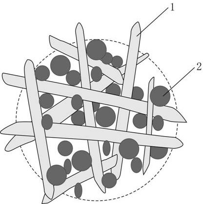 Low-density surfacing flux with long-fiber wollastonite as frame and preparation method thereof