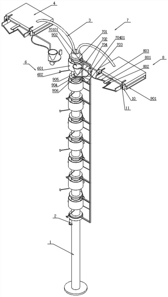 Street lamp structure of sponge city