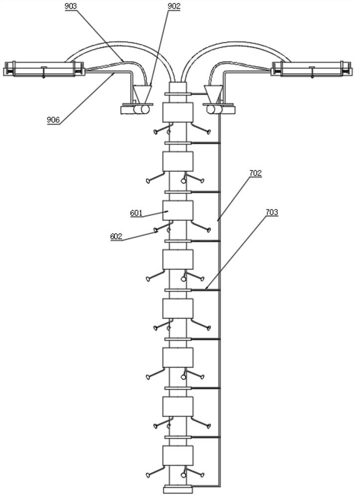 Street lamp structure of sponge city