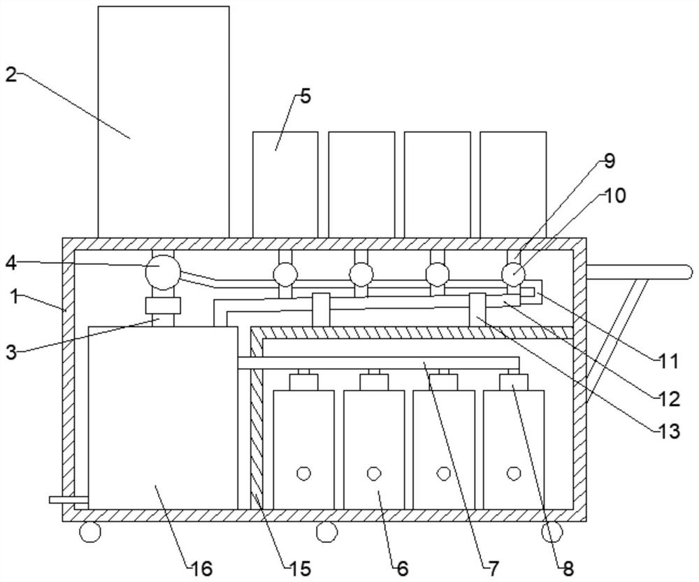 Water-fertilizer integrated water-fertilizer ratio regulation and control device for planting capsella bursa-pastoris