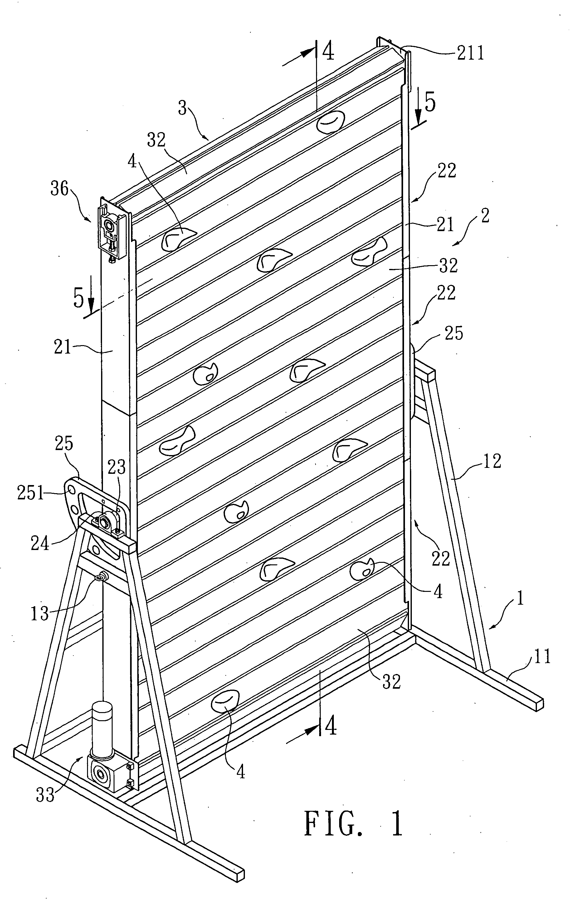 Rock climbing apparatus