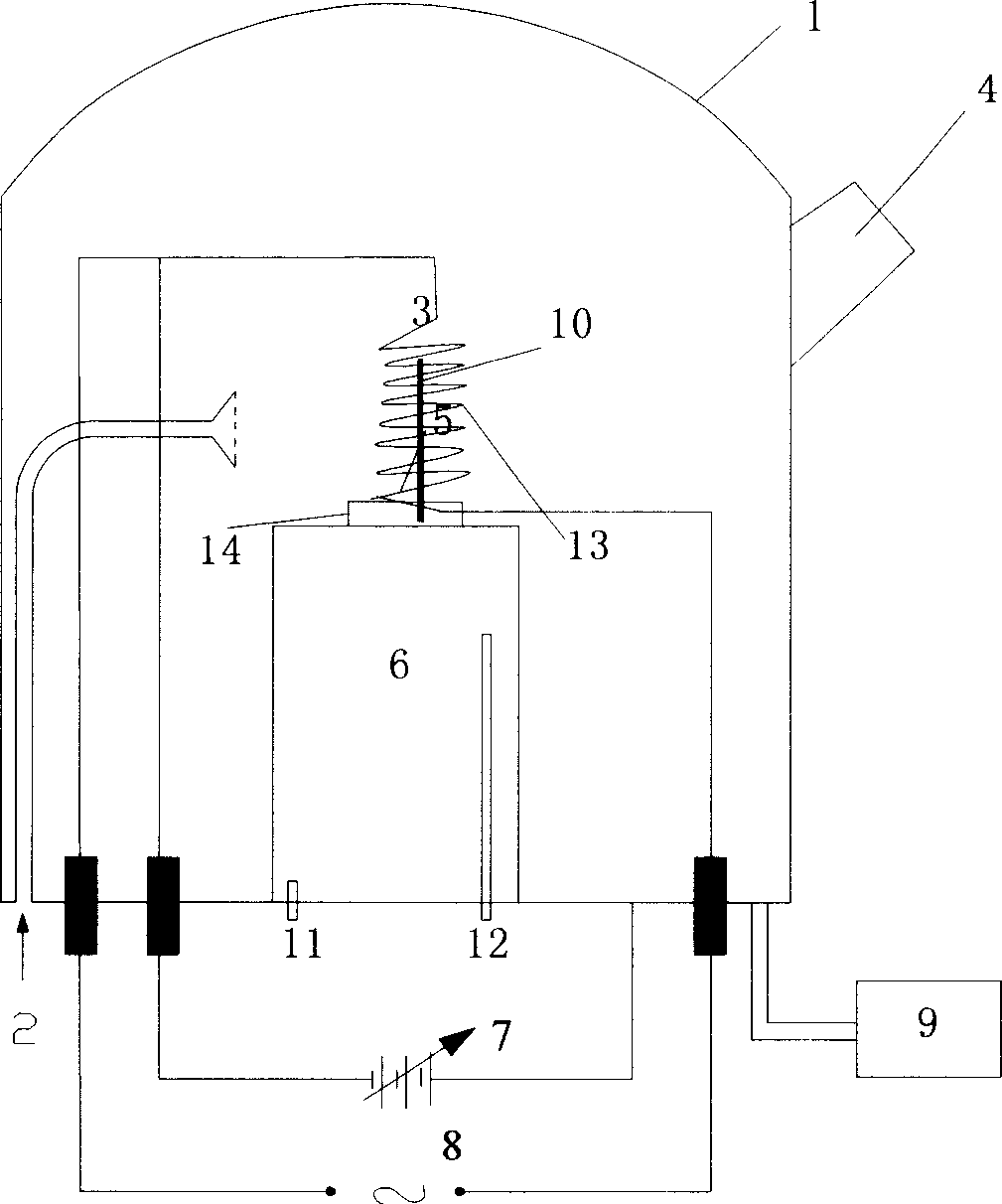 Chemical gas-phase deposition for producing diamond thin filmon cutter with complex-formation