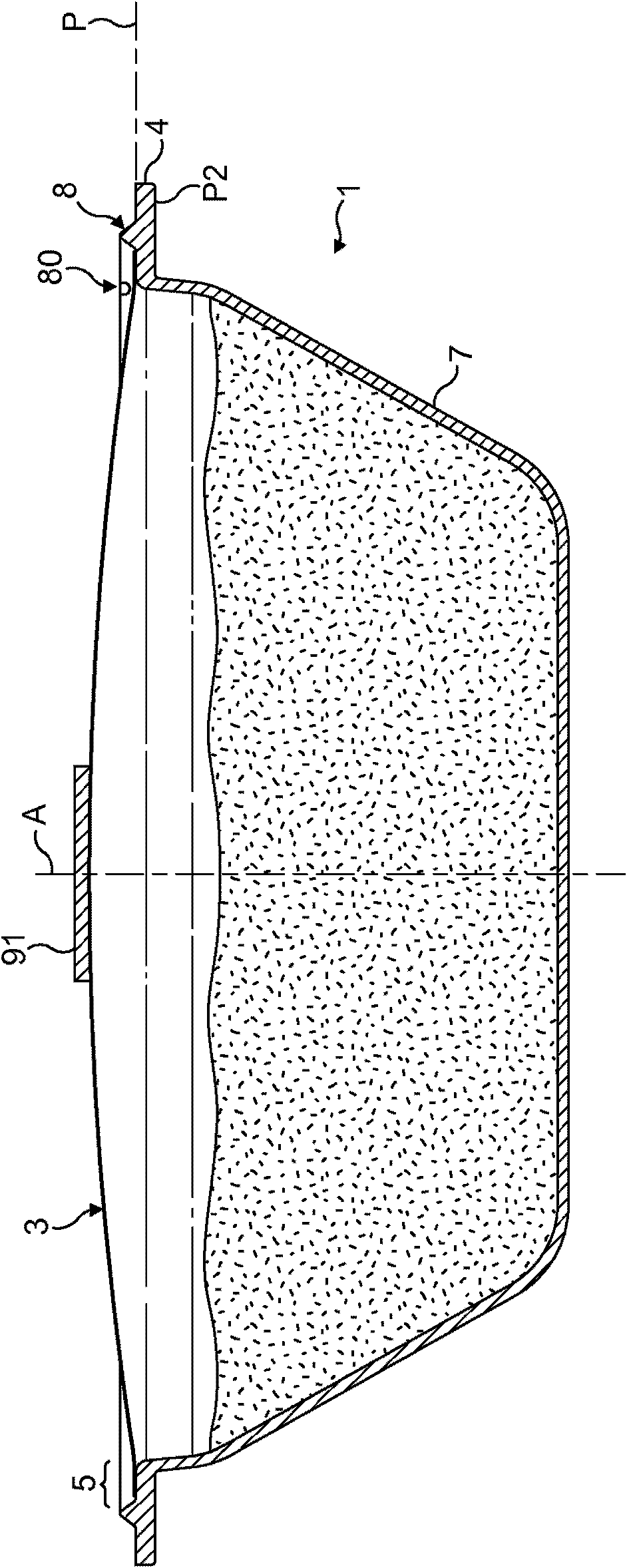 Capsule for preparing a beverage by centrifugation in a beverage preparation device and device adapted therefore