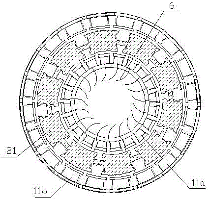 Integrated annular assembling efficient excitation mixed-flow type hydraulic generator