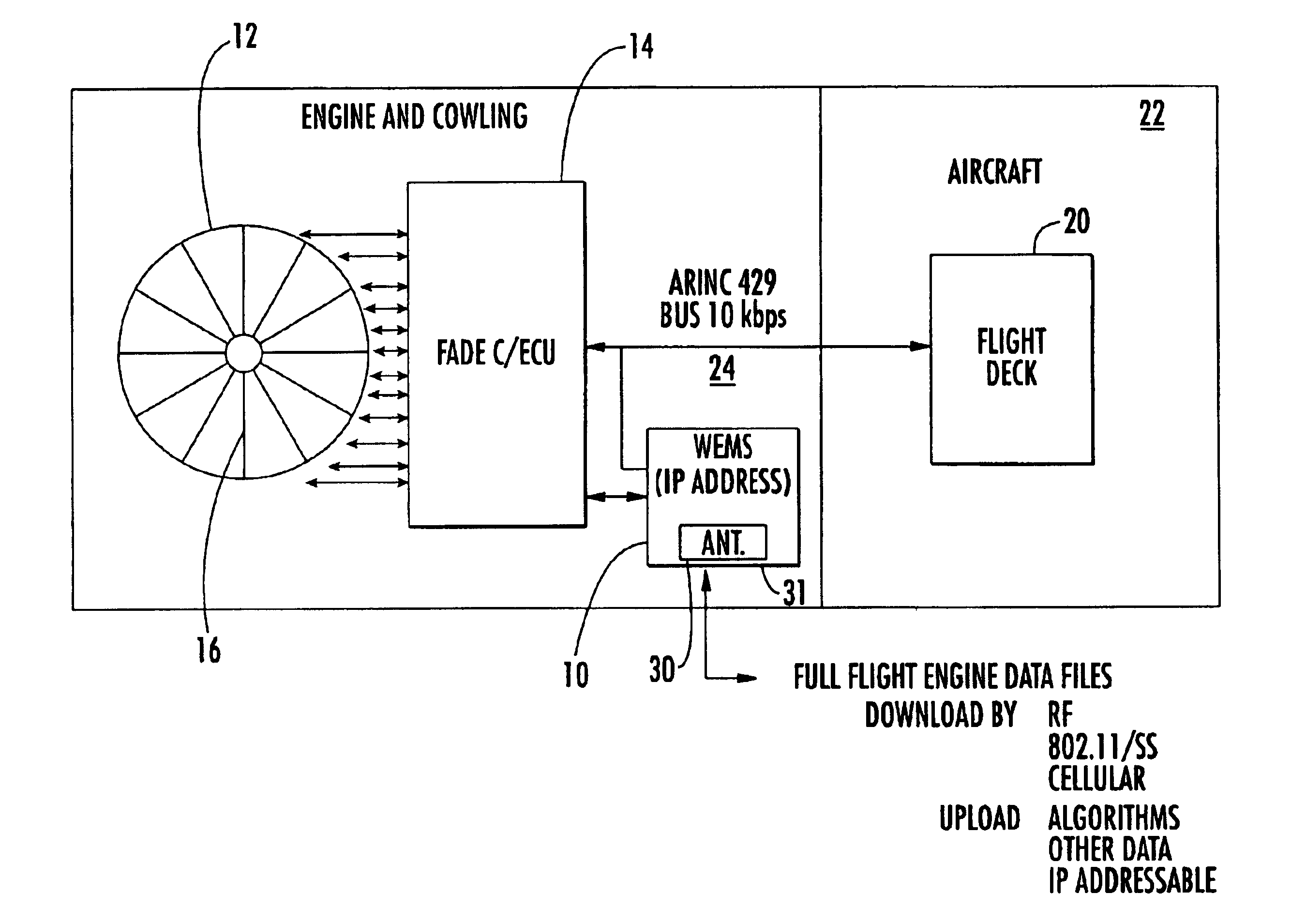 Wireless engine monitoring system