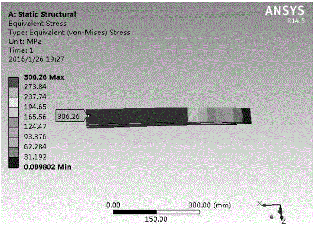 Non-end part contact few-leaf oblique line type master-slave spring intensity check method