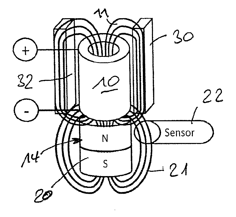 Electromagnetic actuating device