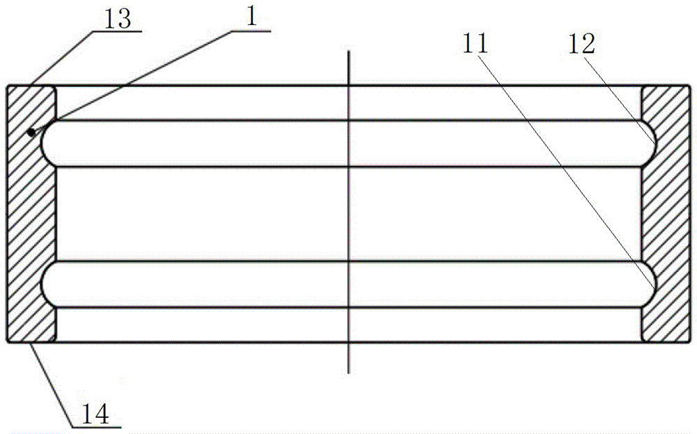 Double channel outer ring series connection type assembly angle contact ball bearing and assembly method thereof