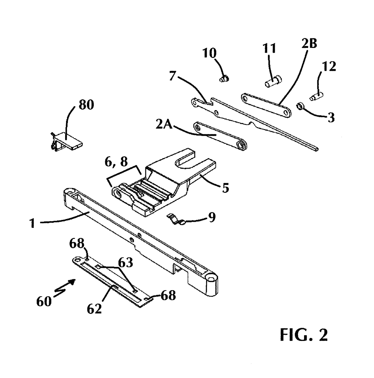 Side action flush lock for casement window and method of operating the same