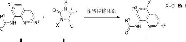 A kind of preparation method of 8-amide-5-haloquinoline derivatives