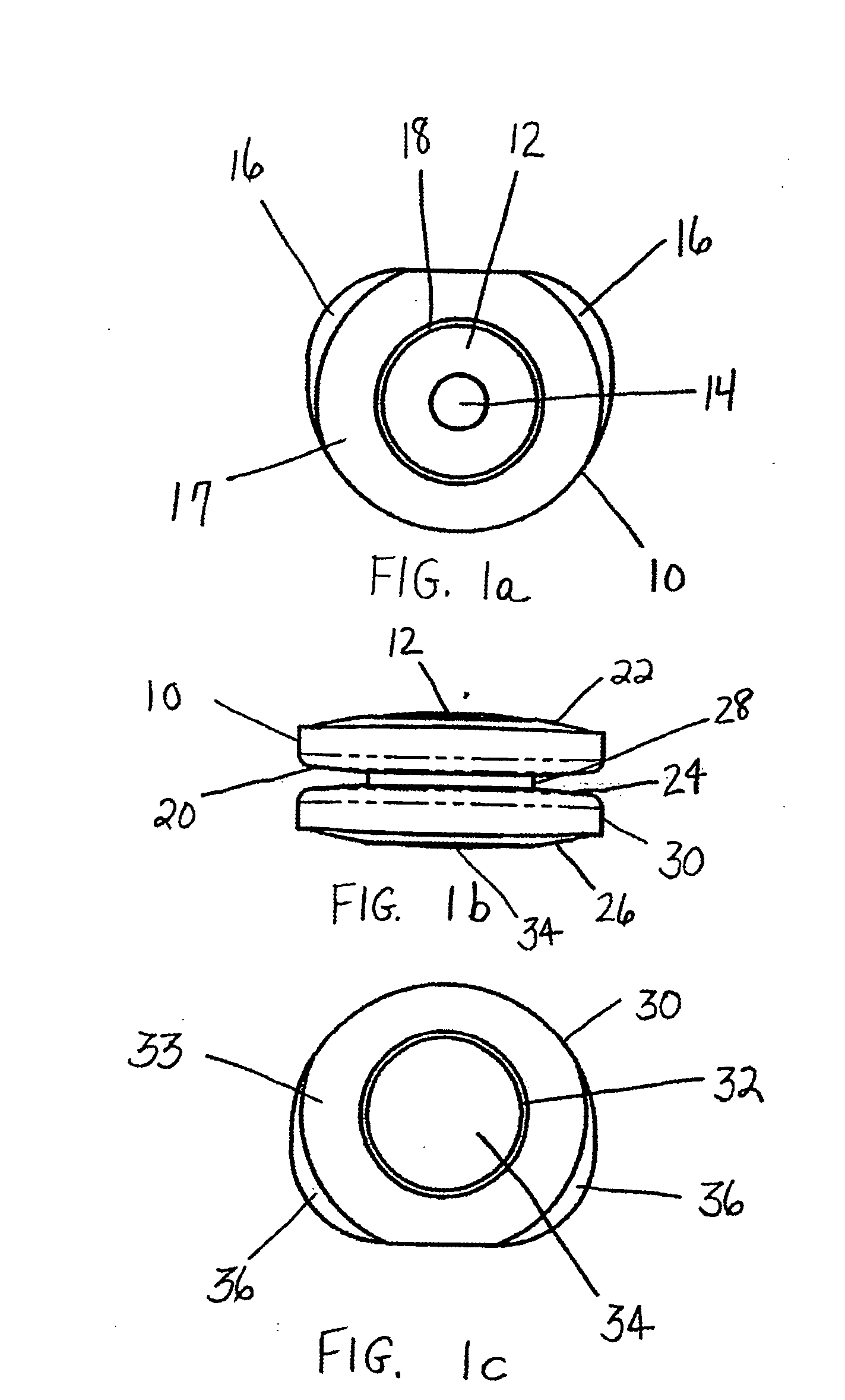 Artificial intervertebral disc having a bored semispherical bearing with a compression locking post and retaining caps