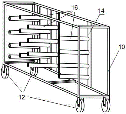 Oil tube placing vehicle