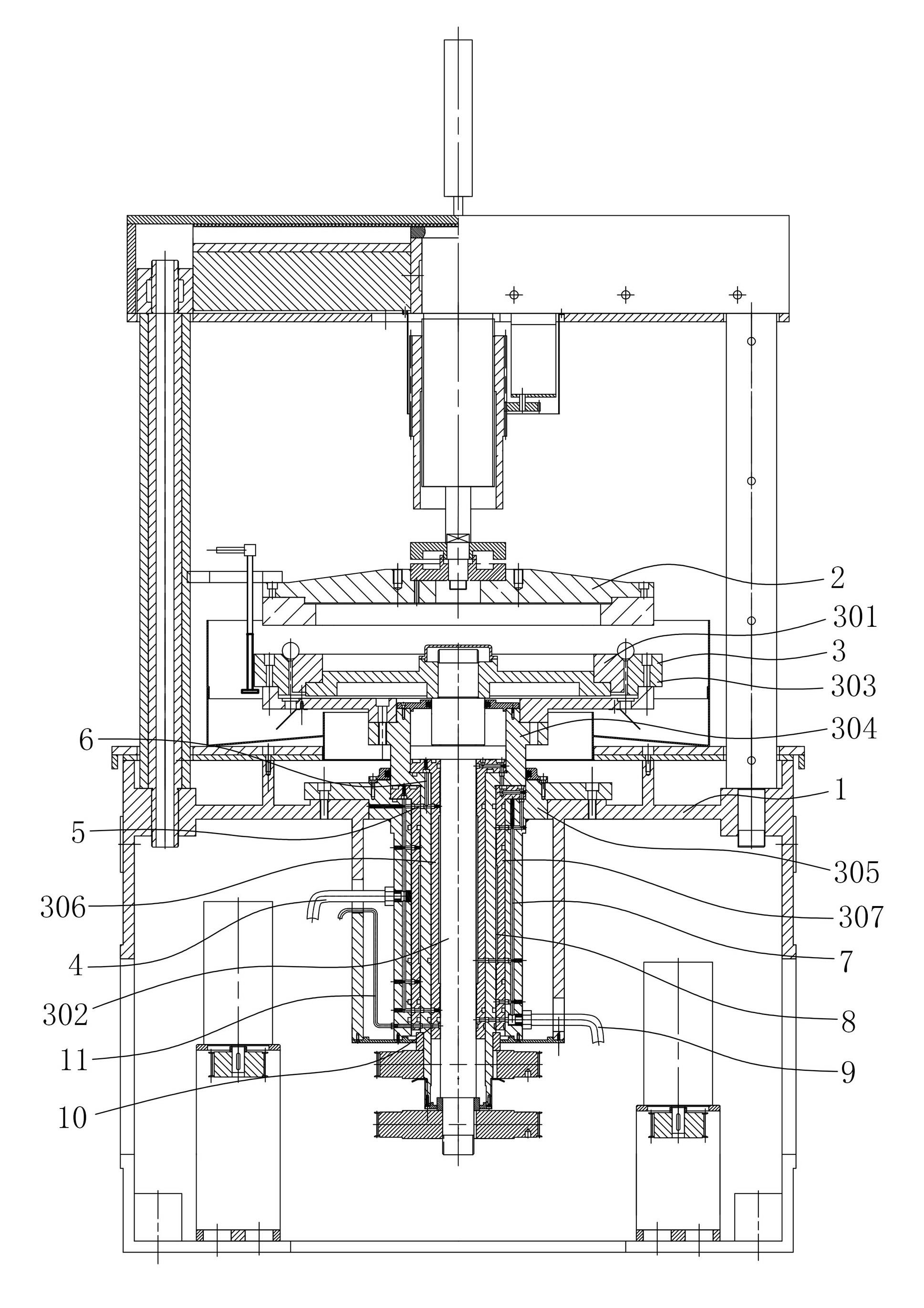 Ball crusher with double-rotor hydrostatic bearing structure