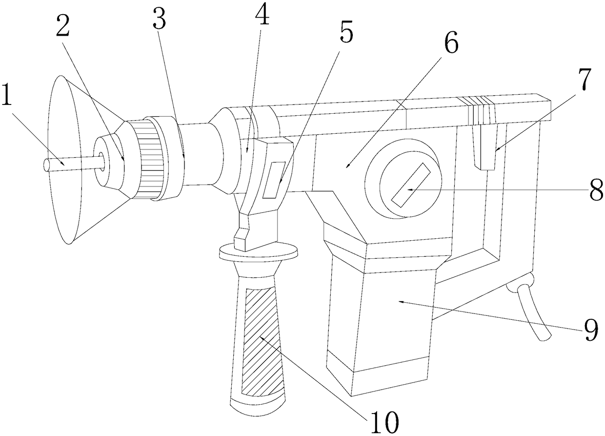 Auxiliary drilling device for installing building monitoring mark