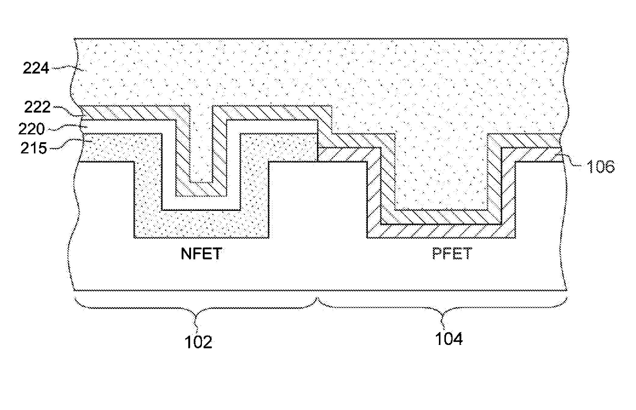 Semiconductor gate structure for threshold voltage modulation and method of making same