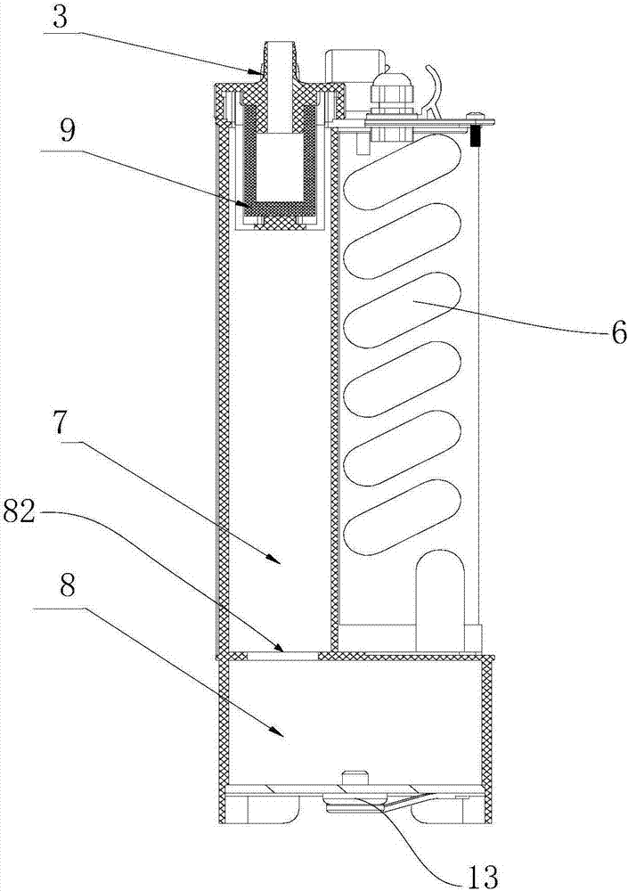 Smoke sampling dewatering device