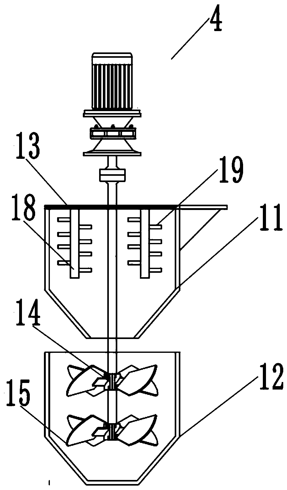 Quantitative-proportioning colored concrete stirring device