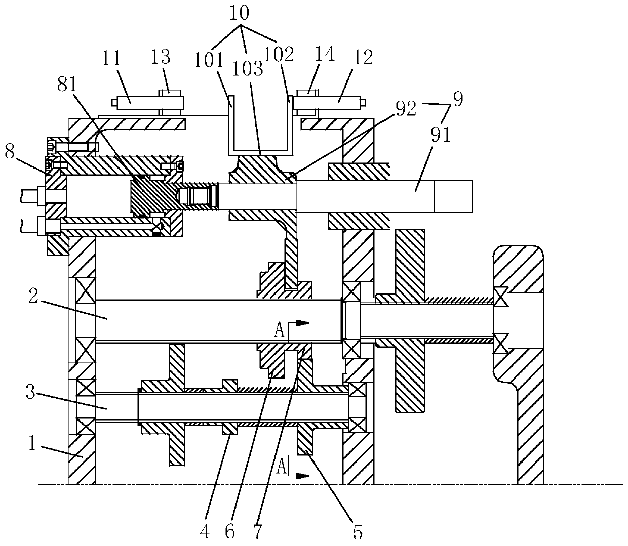 Hydraulic shifting device for CNC machine tools