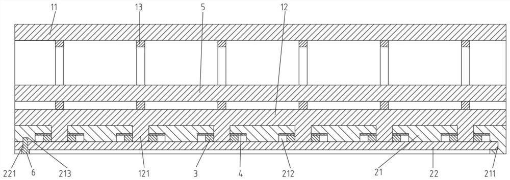Combined reinforced truss floor deck and its assembly method