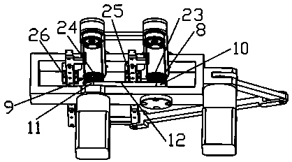 Electric cylinder drive two-translation grabbing robot mechanism of synchronous belt transmission structure