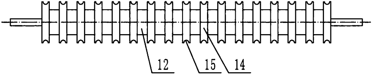 Conveying transition device of chemical fiber yarn