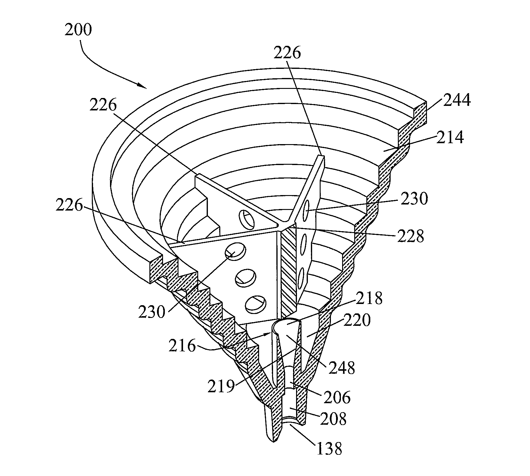 Blood processing apparatus with cell separation chamber with baffles