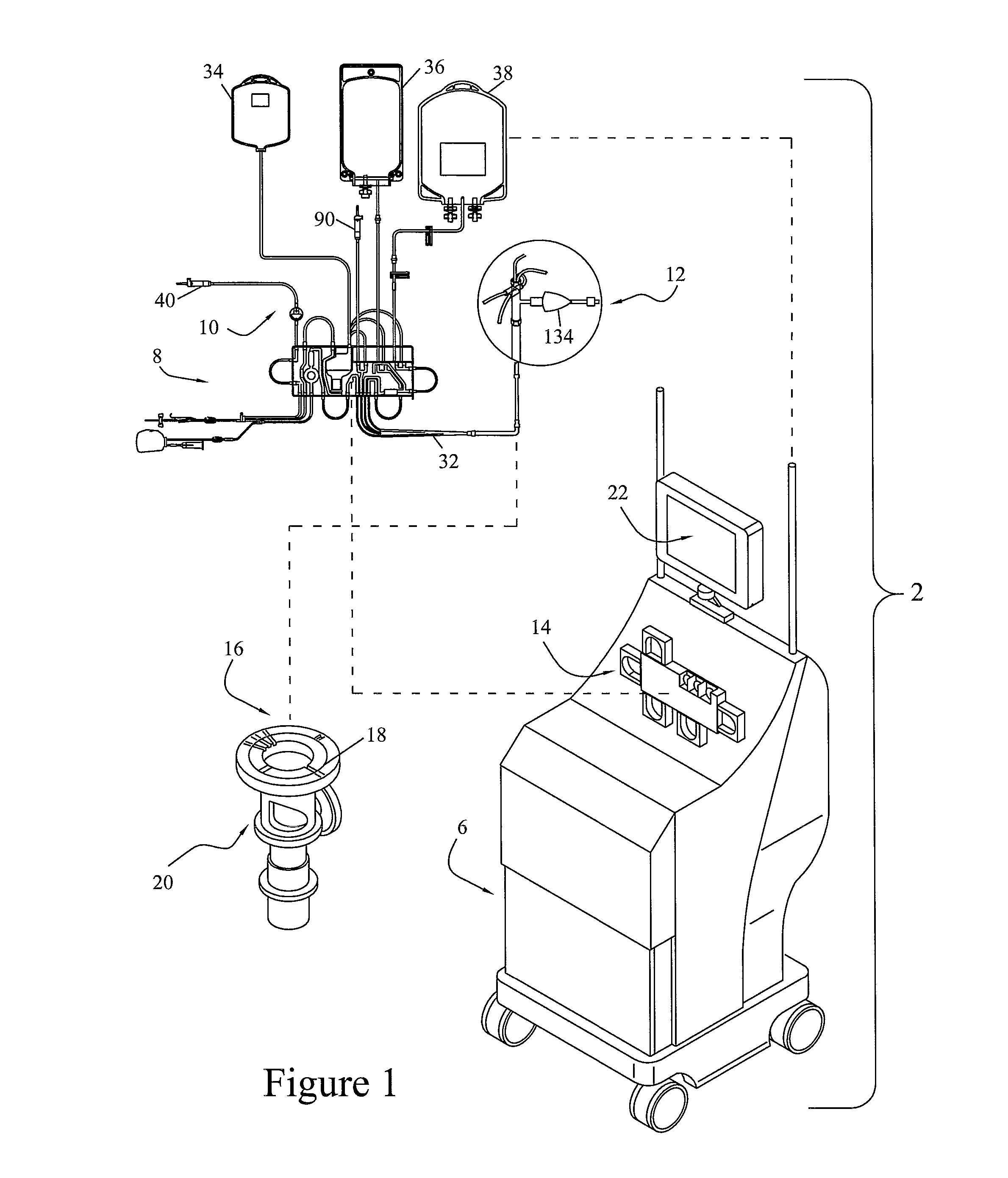 Blood processing apparatus with cell separation chamber with baffles