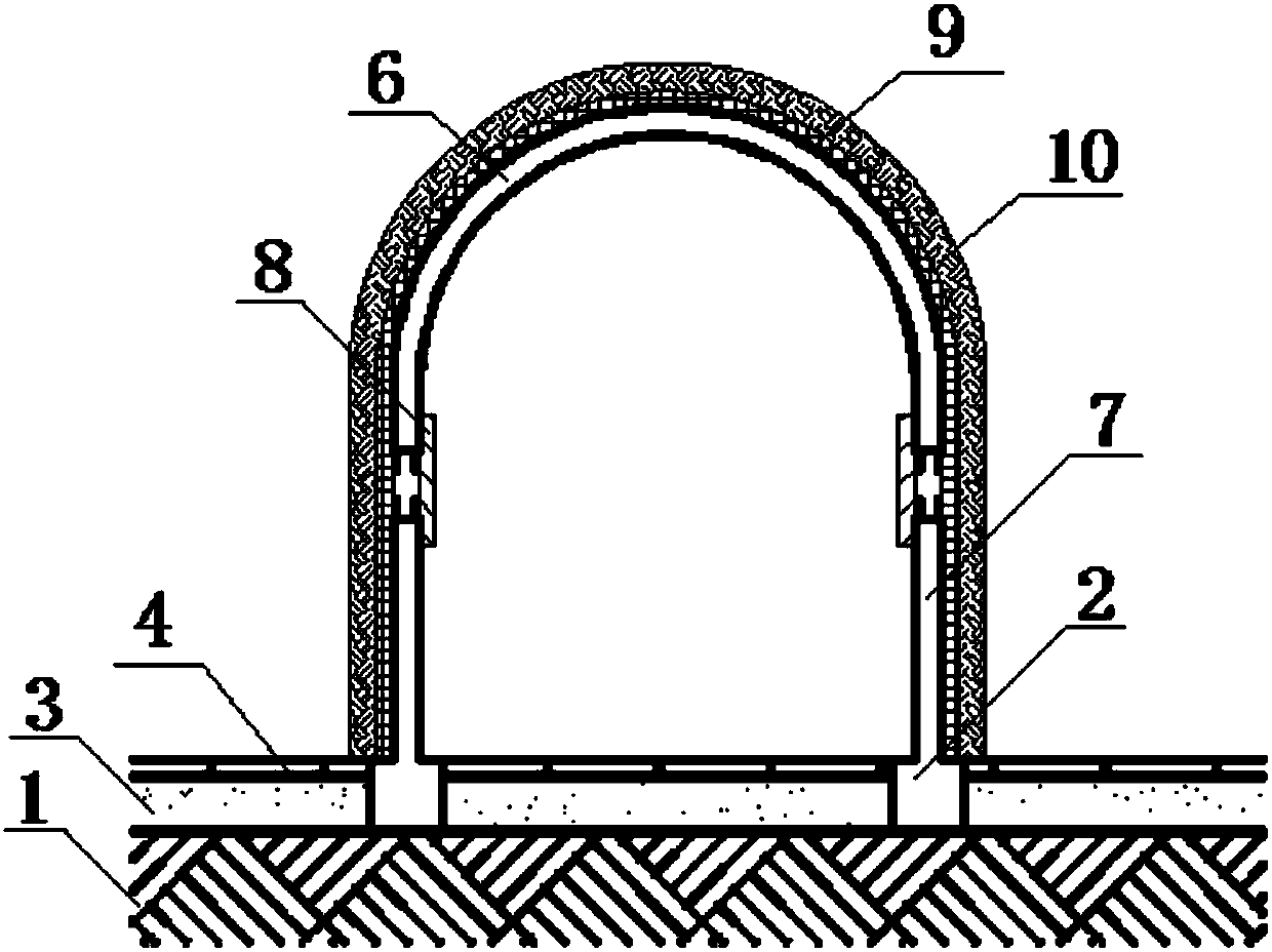 Device for improving livable performance of cave and installation method of device