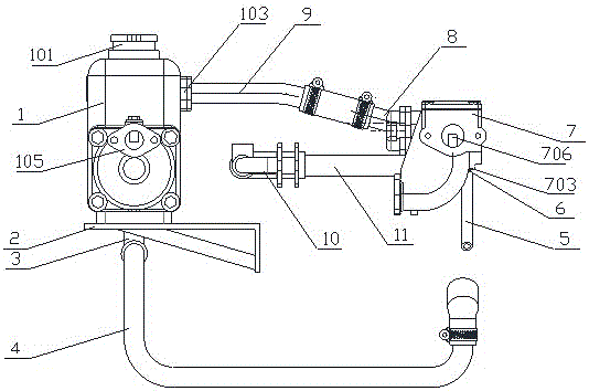 Sea/fresh water heat exchange system of marine water cooling diesel engine and heat exchange method