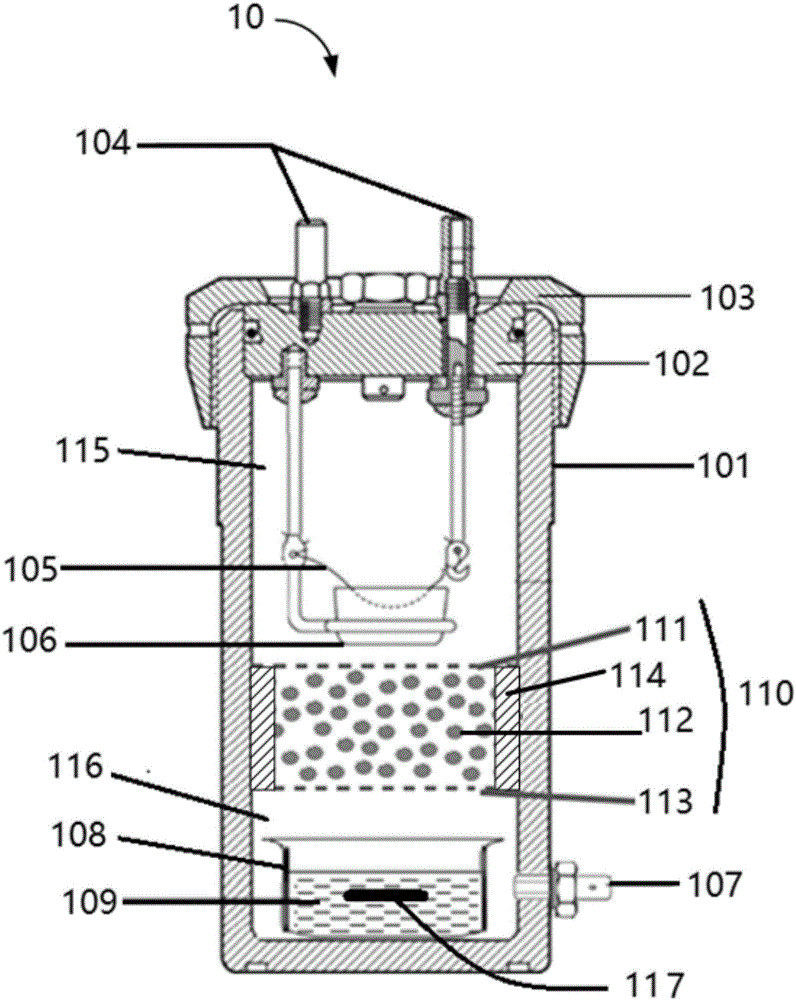 Experimental device for preparing carbon-14 liquid sample in radioactive graphite