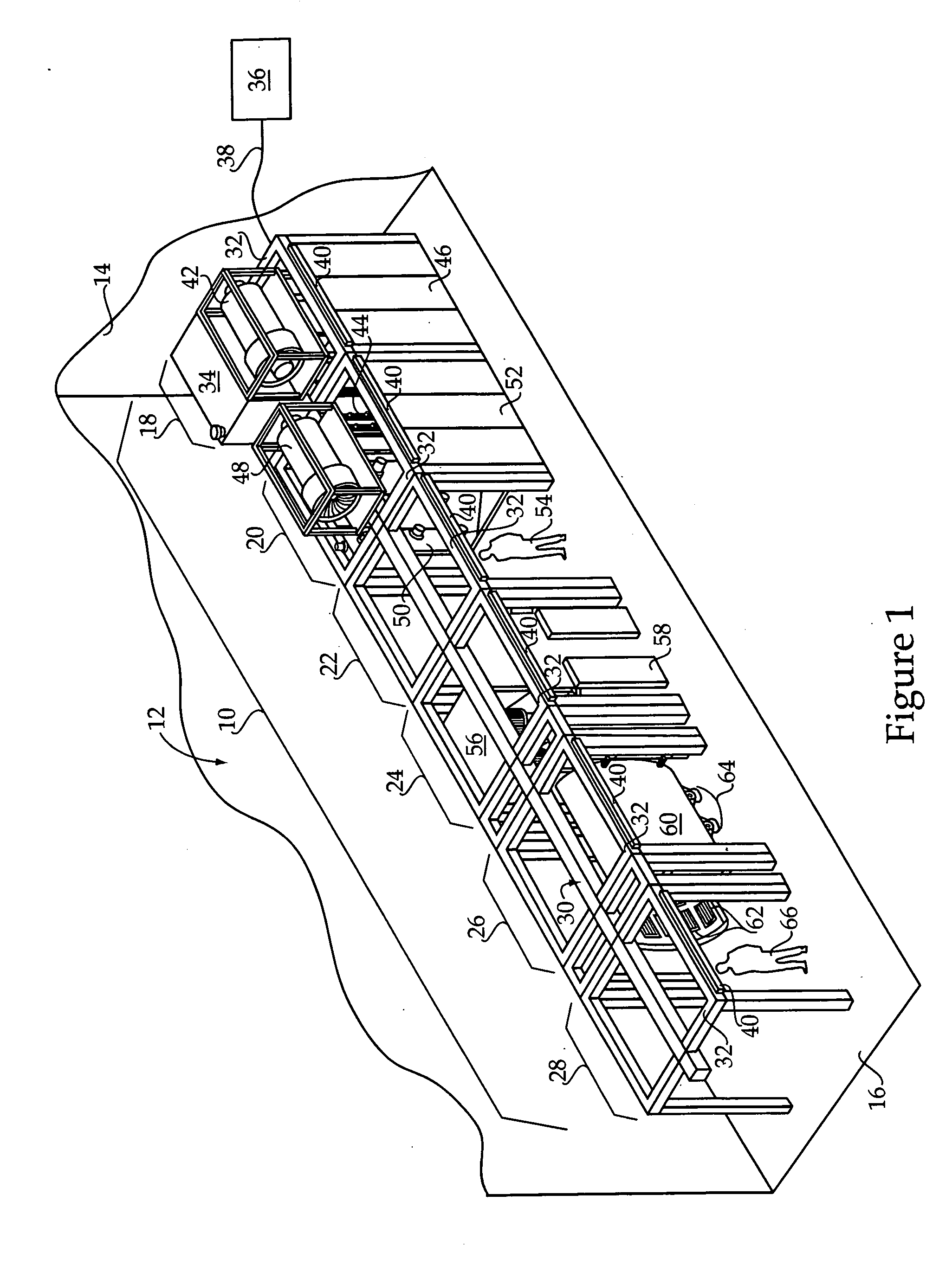 Modular manufacturing line including a buffer and methods of operation therefor