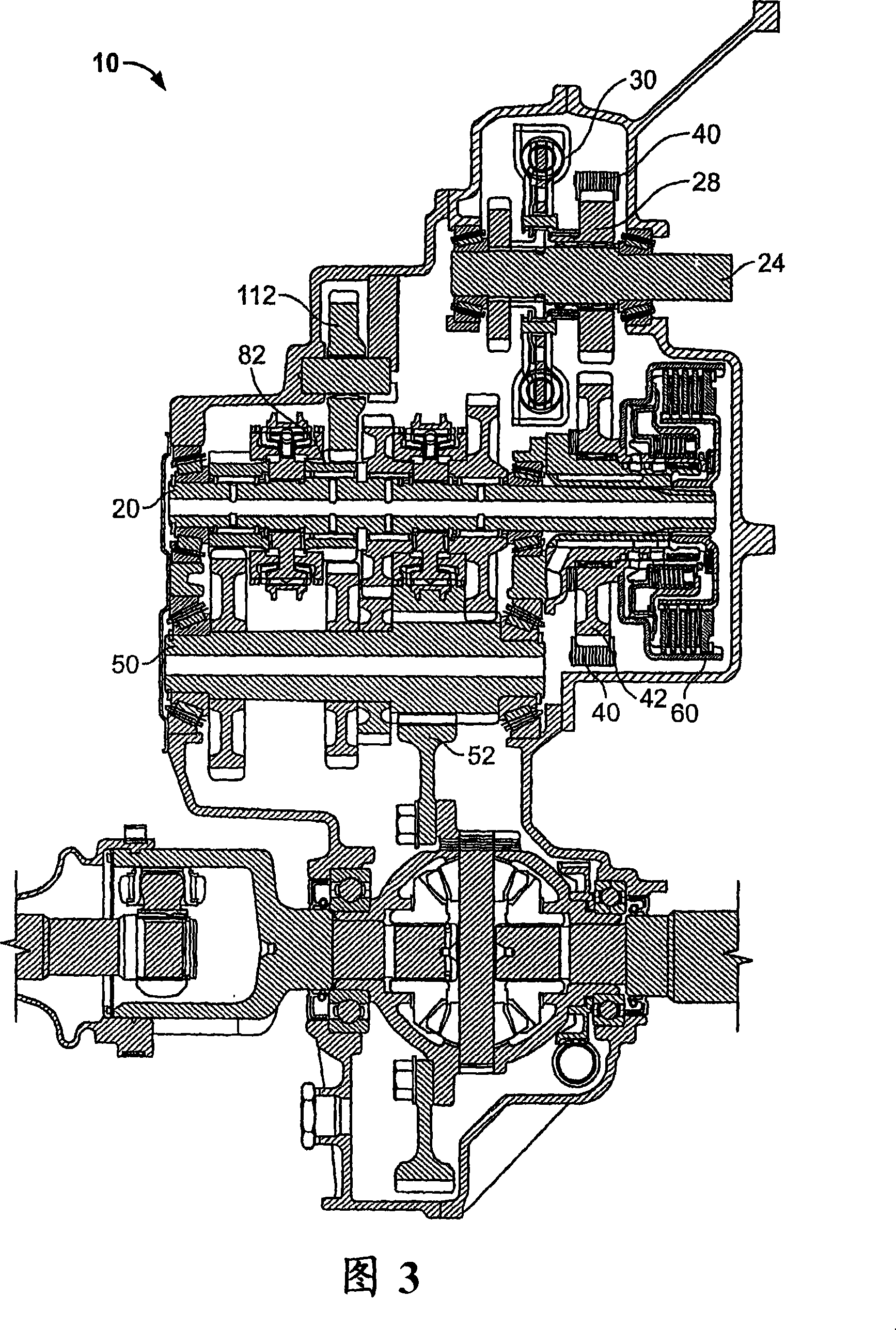 Power flow configuration for dual clutch transmission mechanism