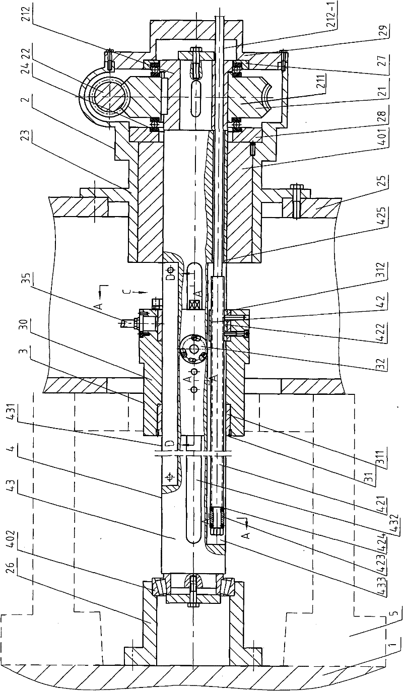 Boring device for cylinder hole of diesel engine stand